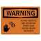 Signmission OSHA, Flying Objects & Rotating Parts, 10in X 7in Alum, 7" W, 10" L, Landscape, OS-WS-A-710-L-12619 OS-WS-A-710-L-12619 - alternate 1